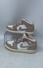 Load image into Gallery viewer, Nike Boys Air Jordan 1 Mid SE FN7493-161 White Pink Sneakers Shoes Size 2Y