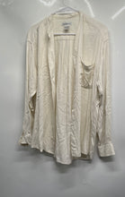 Load image into Gallery viewer, Liz Claiborne Womens Off White Pockets Long Sleeve Button-Up Shirt Size S