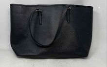Load image into Gallery viewer, Michael Kors Womens Black Saffiano Leather Double Handle Pom-Pom Tote Handbag