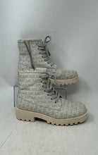 Load image into Gallery viewer, Michael Kors Womens Bryce Beige Signature Lace-Up Combat Boots Size 8M
