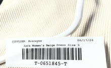 Load image into Gallery viewer, Zara Womens Beige Sleeveless Crew Neck Bodycon Dress Size Small