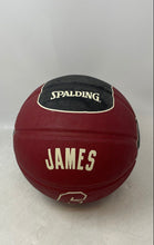 Load image into Gallery viewer, Spalding Black Red NBA Miami Heat LeBron James #6 Indoor Outdoor Basketball
