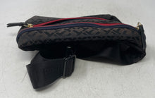 Load image into Gallery viewer, Tommy Hilfiger Womens Black Monogram Print Adjustable Strap Fanny Pack Bag