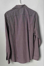 Load image into Gallery viewer, H&M Mens Burgundy White Collared Long Sleeve Button-Up Shirt Size Large