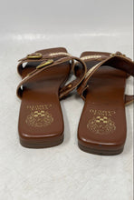 Load image into Gallery viewer, Vince Camuto Womens Ayina Brown Slip-On Open Toe Slide Sandals Size 10 M