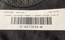 Load image into Gallery viewer, Armani Exchange Womens Black Long Sleeve Hooded Full-Zip Jacket Size Medium