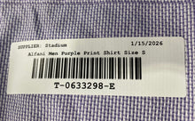 Load image into Gallery viewer, Alfani Mens Purple Geometric Collared Regular Fit Dress Shirt Sz S 14-14.5 32-33
