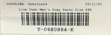 Load image into Gallery viewer, Linea Uomo Mens Gray Flat Front Pockets Straight Leg Dress Pants Size 44