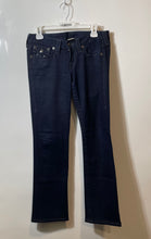 Load image into Gallery viewer, True Religion Womens Billy Blue Denim Dark Wash Pockets Bootcut Jeans Pants 28