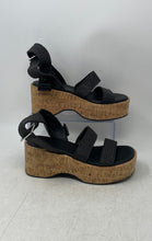 Load image into Gallery viewer, Forever 21 Womens Black Open Toe Wedge Platform Sandals Size 7