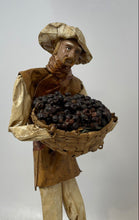 Load image into Gallery viewer, Vintage Handmade Mexican Folk Art Man Holding Basket Figurine Collectible