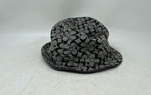 Load image into Gallery viewer, Coach Womens Gray Black Signature Print Adjustable Bucket Hat One Size