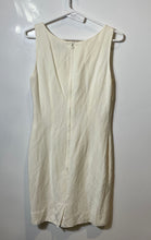Load image into Gallery viewer, Ann Taylor Womens White Sleeveless Round Neck Back Zip Sheath Dress Size 4