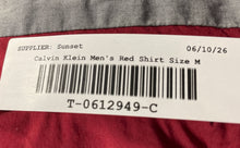 Load image into Gallery viewer, Calvin Klein Mens Red Extreme Slim Fit Long Sleeve Dress Shirt Size M 15-15.5