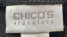 Load image into Gallery viewer, Chico's Womens Black Long Sleeves Scoop Neck Pullover Tunic Blouse Top Size 2