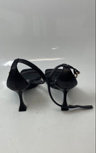 Load image into Gallery viewer, Zara Womens Black Leather Buckle Open Toe Spool Ankle Strap Heels Size EUR 38