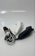 Load image into Gallery viewer, Lot Of 2 Pcs Nintendo Wii Nunchuck White Black Remote Controller Not Tested