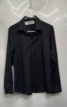 Load image into Gallery viewer, Classic Collection Mens Black Long Sleeve Spread Collar Button-Up Shirt Size XS