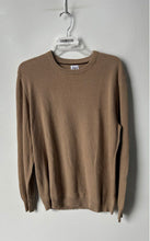 Load image into Gallery viewer, Zara Mens Light Brown Long Sleeve Waffle-Knit Pullover Sweater Size Large