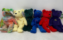 Load image into Gallery viewer, Lot Of 6 Pcs Salvino's Mixed Variety Bamm Beano's 1998 Bear Plush Toys With Tags