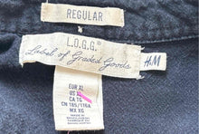 Load image into Gallery viewer, H&M Mens Blue Cotton L.O.G.G. Spread Collar Long Sleeve Button-Up Shirt Size XL