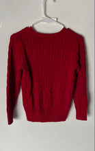 Load image into Gallery viewer, Polo Ralph Lauren Boys Red Long Sleeve Cable Knit Pullover Sweater Size M 10-12