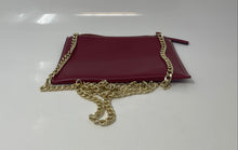 Load image into Gallery viewer, Alberta Di Canio Womens Red Gold Chain Strap Mini Shoulder Crossbody Bag