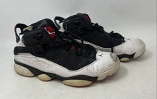 Load image into Gallery viewer, Nike Mens Air Jordan 6 Rings Black White Mid Top Basketball Shoes Size 10
