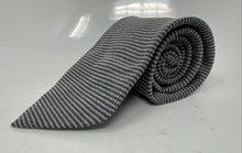 Load image into Gallery viewer, Giorgio Armani Mens Gray Argyle Keeper Loop Adjustable Pointed Tie