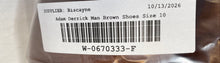 Load image into Gallery viewer, Adam Derrick Mens Brown Leather Lace-Up Plain Toe Derby Dress Shoes Size 10