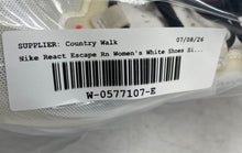 Load image into Gallery viewer, Nike Womens React Escape Run CV3817-103 White Running Shoes Size 9 No Insole