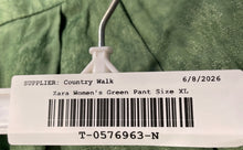 Load image into Gallery viewer, Zara Womens Green Pleated Front Straight Leg Pockets Ankle Pants Size XL