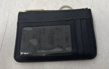 Load image into Gallery viewer, Michael Kors Womens Black Leather ID & Card Slots Round Keychain Zip Coin Wallet