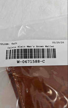 Load image into Gallery viewer, Calvin Klein Mens Brown Leather Foldable Lightweight Bifold Wallet