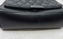 Load image into Gallery viewer, Aldo Womens Black Quilted Inner Pockets Chain Strap Flap Crossbody Handbag