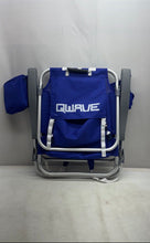 Load image into Gallery viewer, QWave Blue Mesh Sustainable Lay-Flat Folding Backpack Oversized Beach Chair