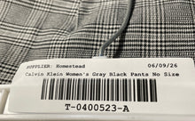 Load image into Gallery viewer, Calvin Klein Womens Gray Black Plaid Elastic Waist Pull-On Ankle Pants No Size