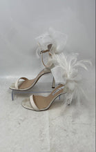Load image into Gallery viewer, Nina New York Womens Dollye Ivory Stiletto Heel Ankle Strap Sandals Size 7M