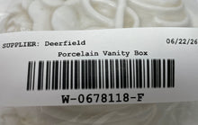 Load image into Gallery viewer, White Floral Engraved Porcelain Vanity Collectible Round Trinket Box With Lid