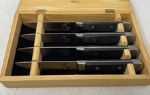 Load image into Gallery viewer, Set Of 4 Pcs Global Asset Management Silver-Tone Engraved Steak Knives