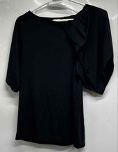 Load image into Gallery viewer, Anne Klein Womens Black Short Sleeve Round Neck Blouse Top Size Small