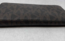 Load image into Gallery viewer, Michael Kors Womens Brown Signature Print Leather Accordion Zip-Around Wallet