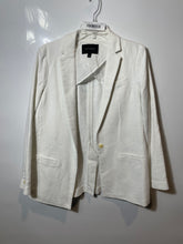 Load image into Gallery viewer, Banana Republic Womens White Long Sleeve Notch Lapel One-Button Blazer Size 8