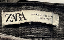 Load image into Gallery viewer, Zara Mens Black Medium Wash Pockets Denim Ankle Zip Skinny Leg Jeans Size 32