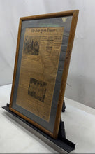 Load image into Gallery viewer, Vintage The New York Times Newspaper Collectible Front Page Certificate Framed