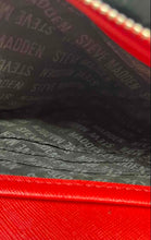 Load image into Gallery viewer, Steve Madden Womens Blynn Red Silver Pockets Semi Chain Strap Crossbody Bag