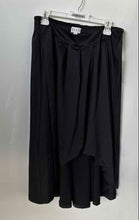 Load image into Gallery viewer, Elle Womens Black Pleated Front Elastic Waist Pull-On A-Line Skirt Size M