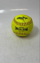 Load image into Gallery viewer, Rawlings C12RYLAH Yellow Official Dream Seam Fastpitch Softball Ball
