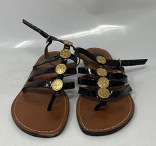 Load image into Gallery viewer, Authentic Tory Burch Womens Brown Black Gladiator Sandals No Size Long 9.5 Inch