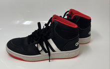 Load image into Gallery viewer, Adidas Boys Hoops 2.0 Mid B75743 Black Round Toe Lace-Up Sneakers Shoes Size 6